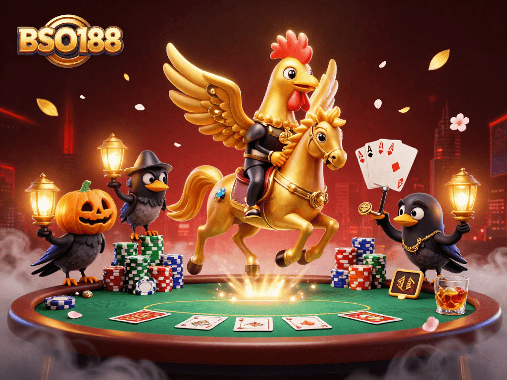Experience the thrill of BSO188 in a vibrant casino scene, with dynamic characters and game elements!