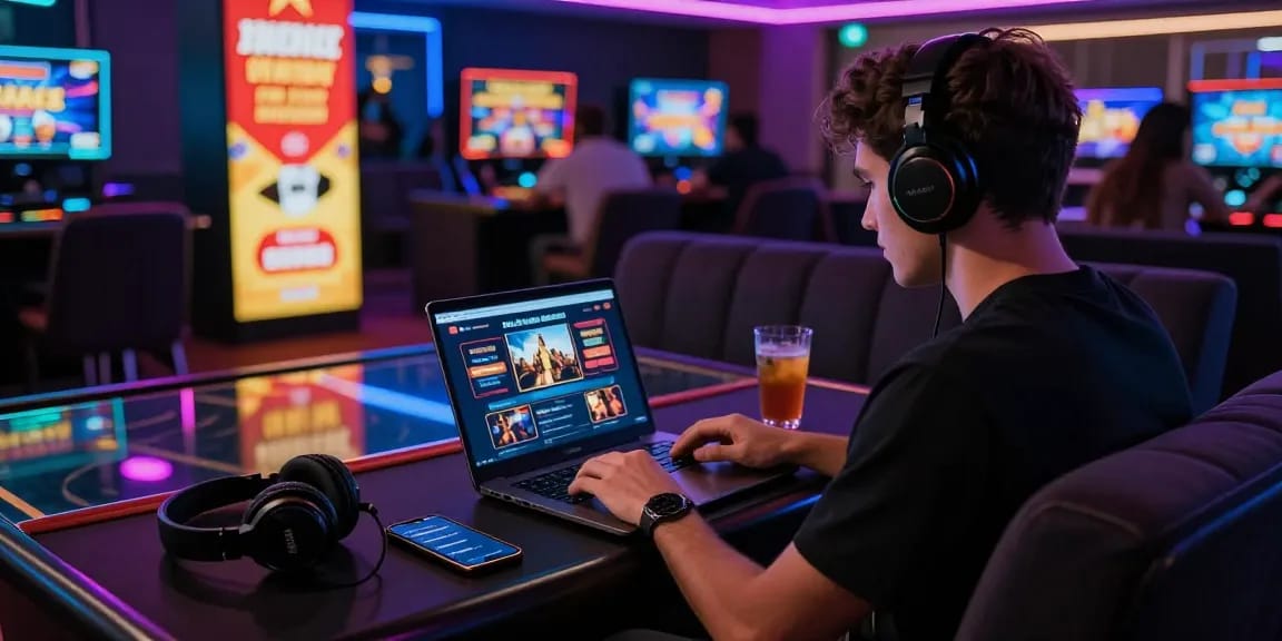 Experience the thrilling online gaming world of pin up in a vibrant casino scene.