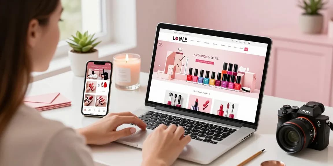 Pengalaman belanja online LUXURY12 dengan produk kuku mewah dan nuansa elegan.