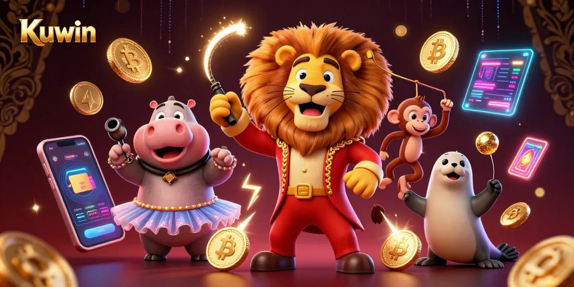 Kuwin offers a vibrant casino atmosphere with colorful characters and detailed game elements, showcasing excitement in online gambling.