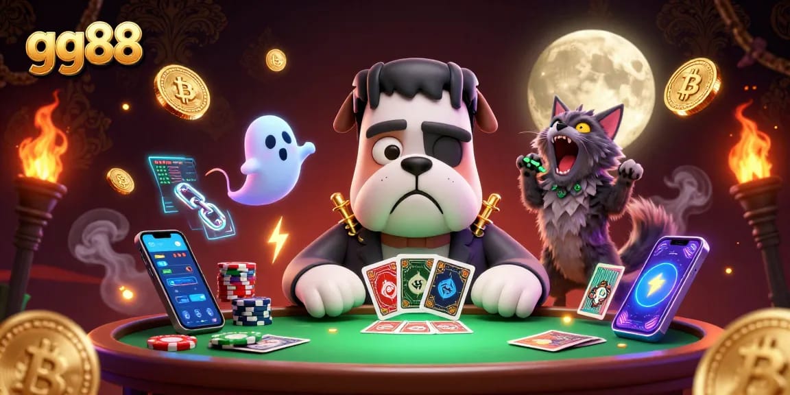 Experience the thrilling world of gg88 with cartoon characters in a captivating casino scene.