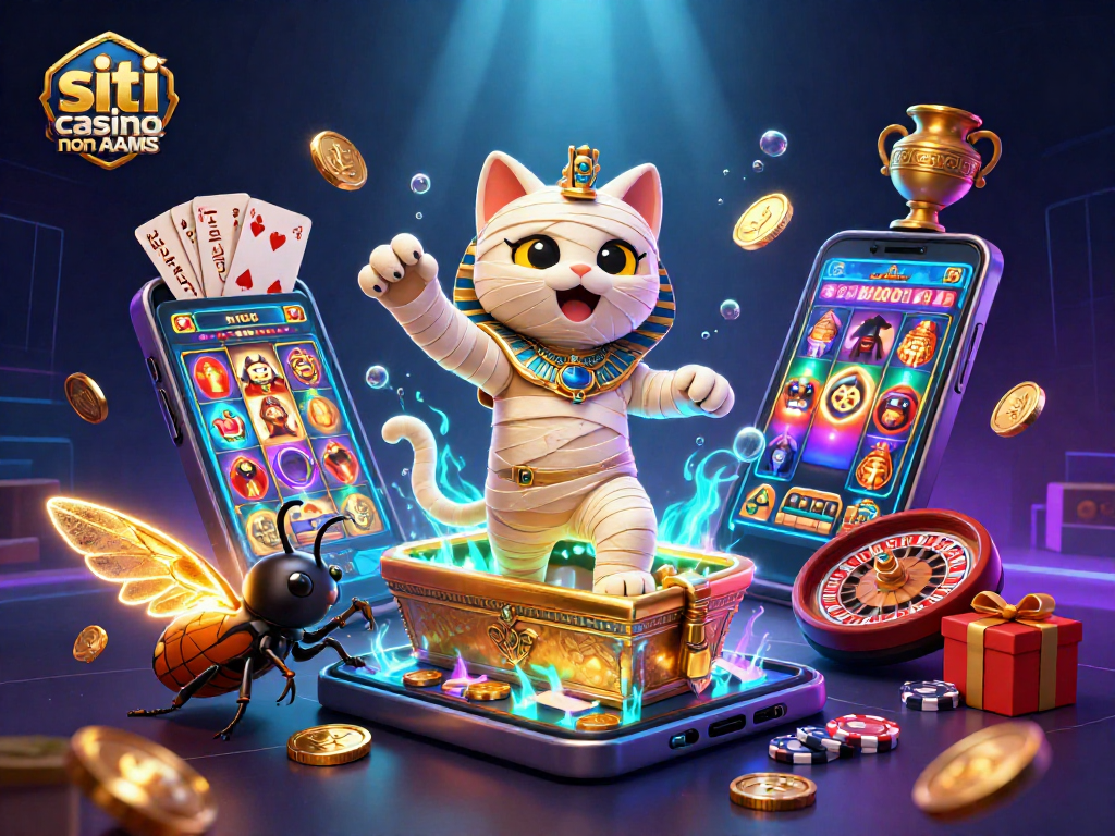 I giocatori esplorano i siti casino non AAMS con una scena di giochi interattivi e avvincenti