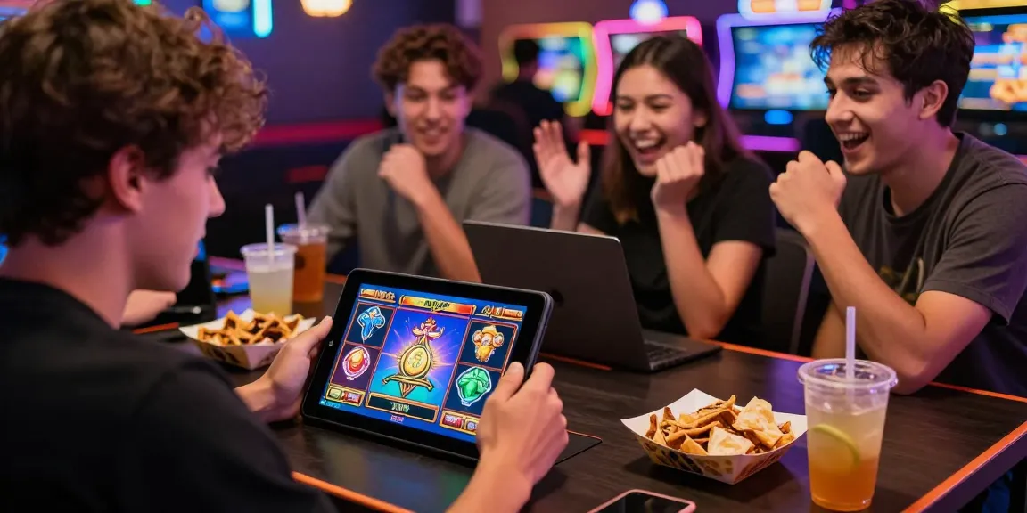 Pengalaman bermain Super59 login pada permainan slot online bersama teman-teman dengan suasana ceria.
