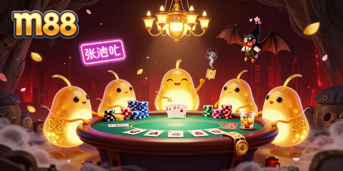 Engage with m88's vibrant cave casino illuminated by bioluminescent glowworms and a bat dealer.