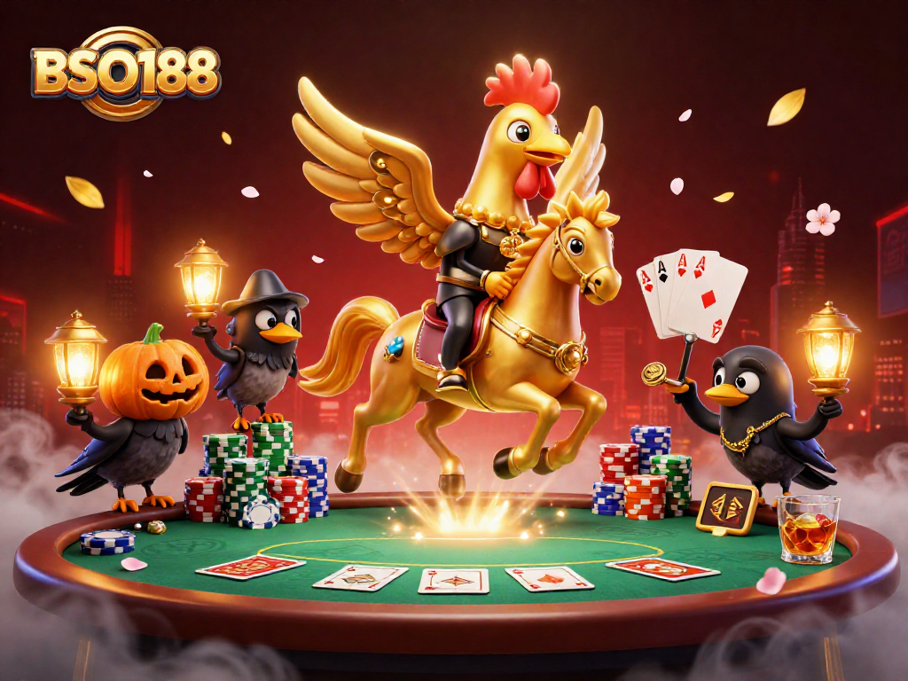 Experience the thrill of BSO188 in a vibrant casino scene, with dynamic characters and game elements!
