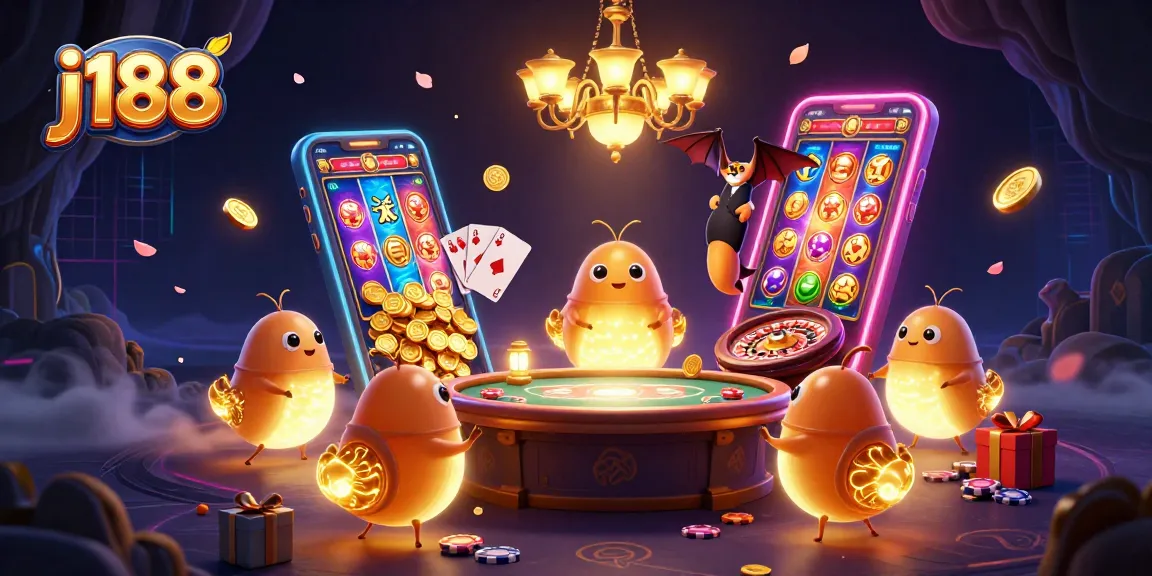 Experience the thrilling j188 casino scene where glowworms illuminate gaming excitement with their vibrant light.