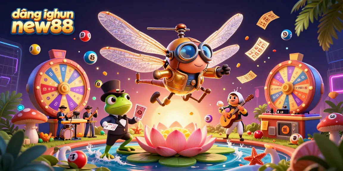Experience the excitement of đăng nhập new88 at a lively casino with vibrant characters and game elements.