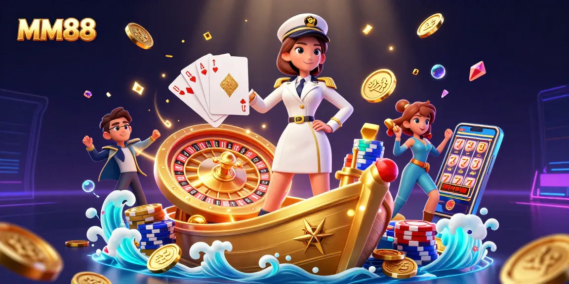 Engage in thrilling gameplay at MM88 with dynamic scenes of jackpots and rewards.
