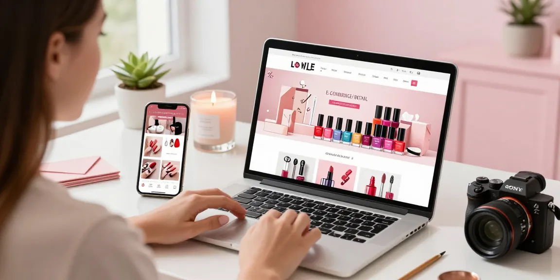 Pengalaman belanja online LUXURY12 dengan produk kuku mewah dan nuansa elegan.