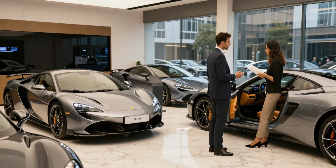 Showroom mobil mewah LUXURY 777 dengan kendaraan berkualitas tinggi dan suasana elegan.