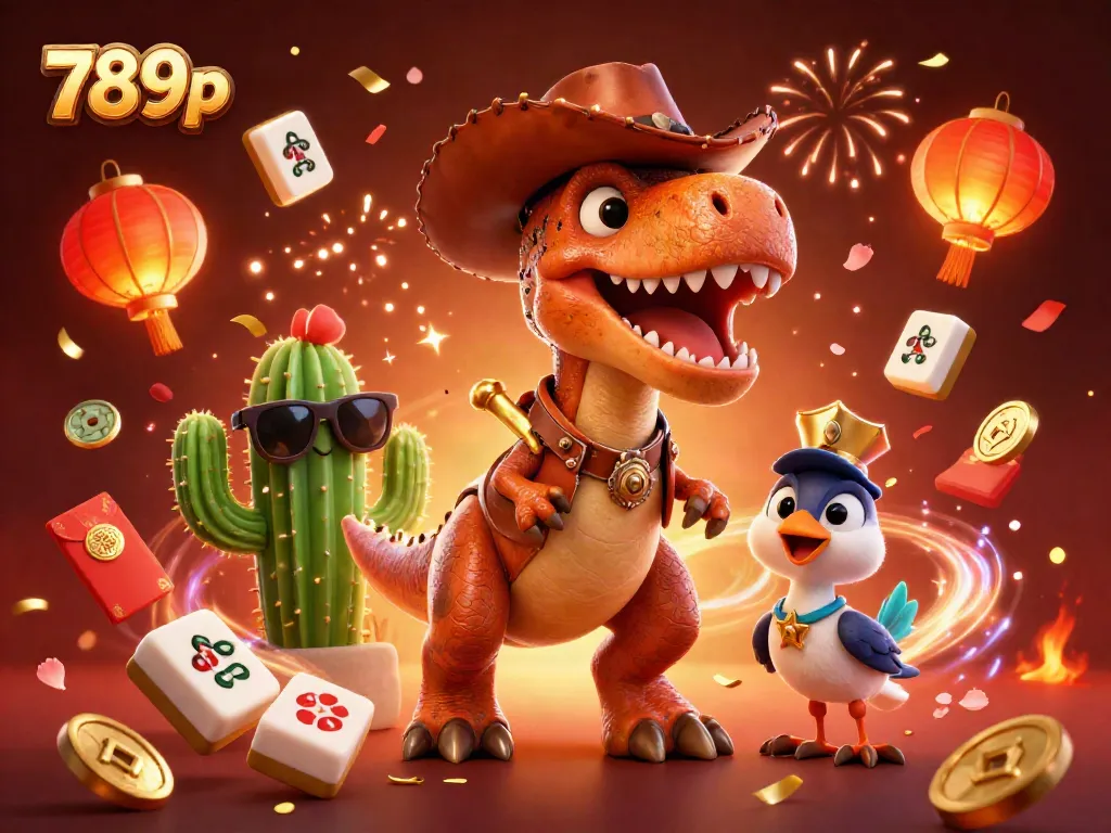 Experience the vibrant gaming world of 789p with animated characters and casino elements.