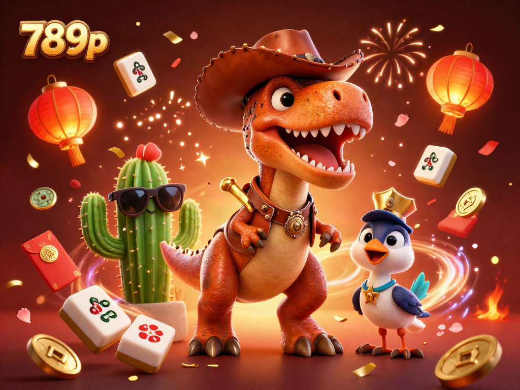 Experience the vibrant gaming world of 789p with animated characters and casino elements.