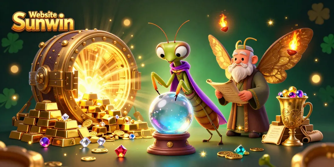 Engage with the magical journey at Website Sunwin, featuring a captivating fortune teller and treasures from a digital casino realm.