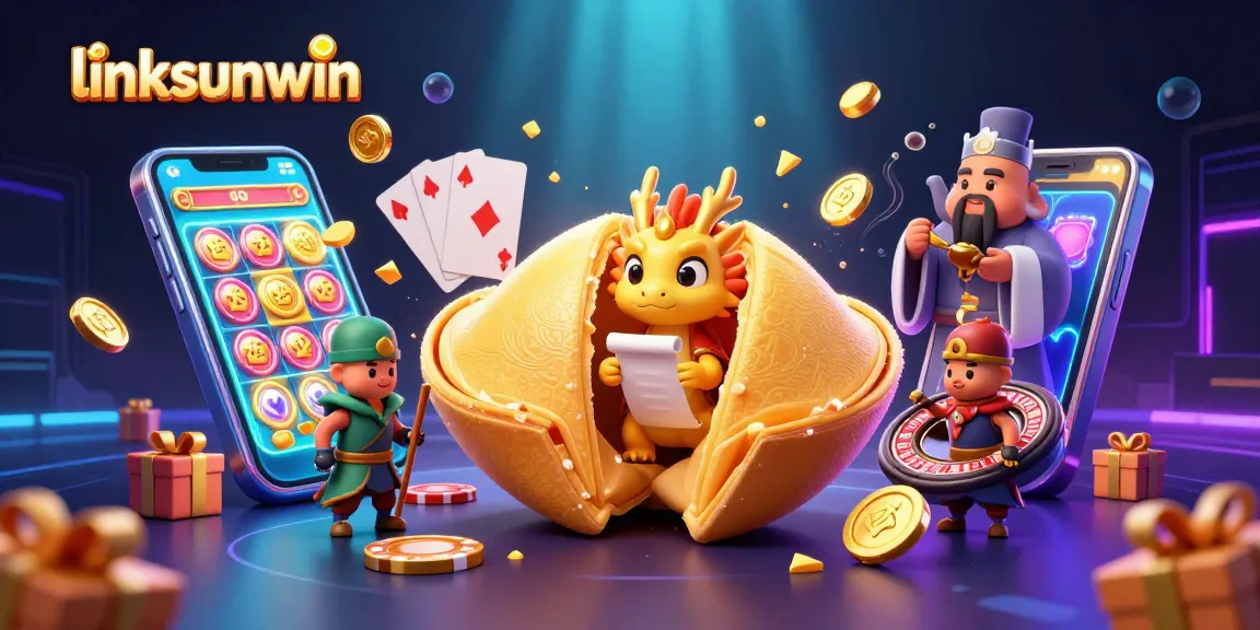 Engage with gaming excitement at linksunwin with golden fortune cookies and vibrant slot elements.