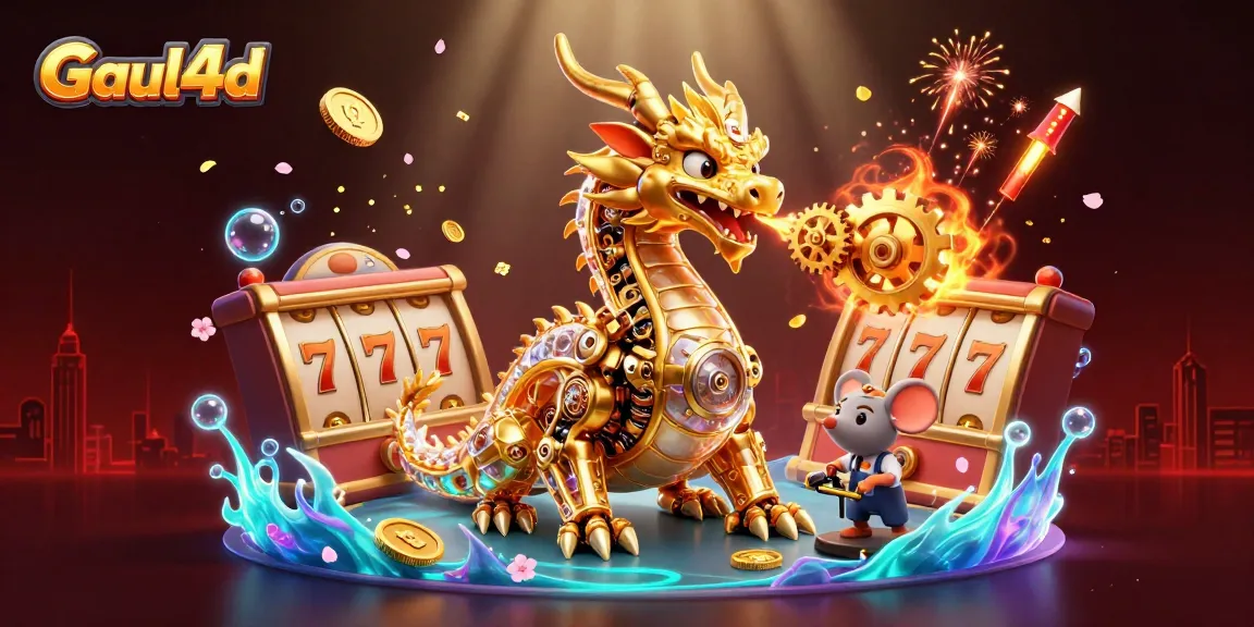 Experience the excitement of Gaul4d slot games with a golden dragon theme and dynamic gameplay elements.