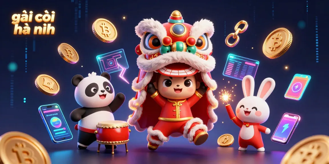 Experience the vibrant energy of gái gọi hà nội amid dazzling crypto elements and festive characters.