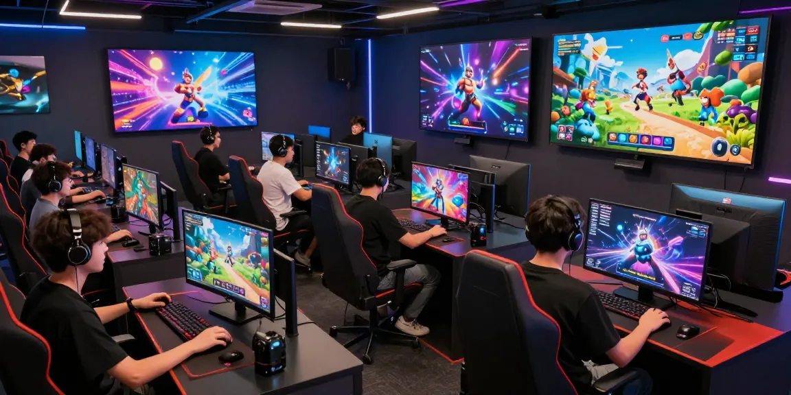 Engaging online gaming scene showcasing players enjoying 68gamebai with vibrant graphics and technology.