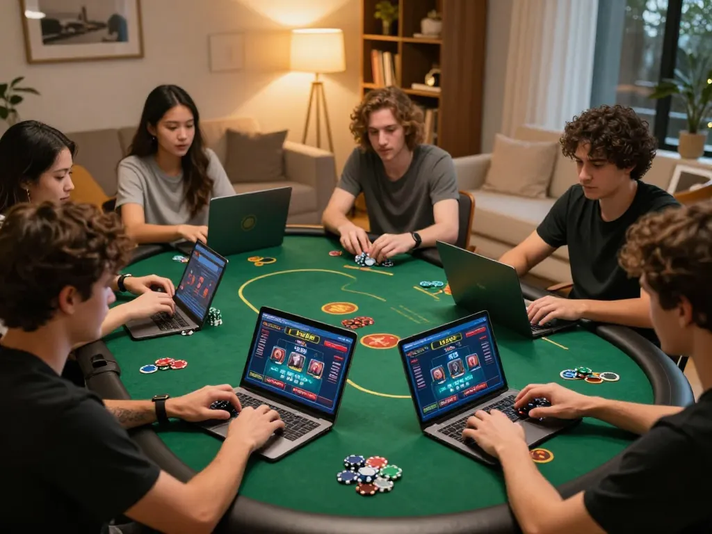 Online players engaging with nhà cái okfun for an exciting home gambling experience.