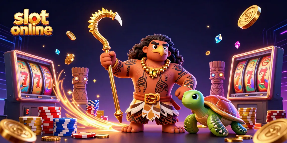 Permainan slot online seru dengan karakter unik dan banyak koin emas yang berterbangan.