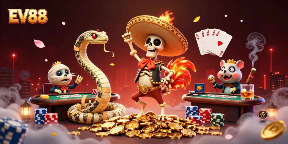 EV88 highlights an exciting victory dance scene in a vibrant casino setting.
