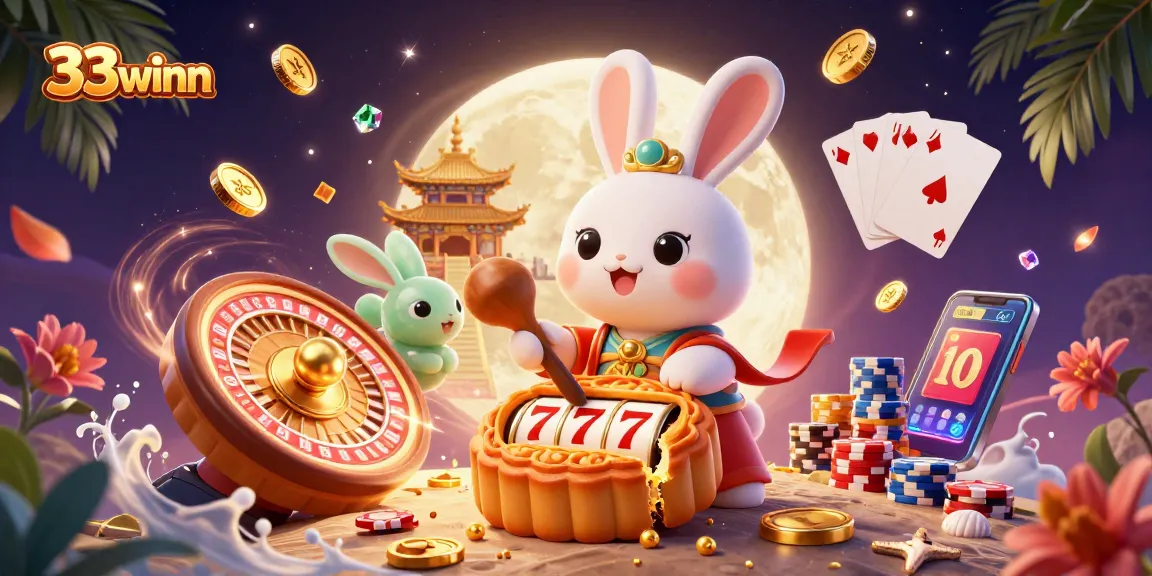 Engage in exciting casino adventures with the 33winn logo amidst a vibrant gambling scene.
